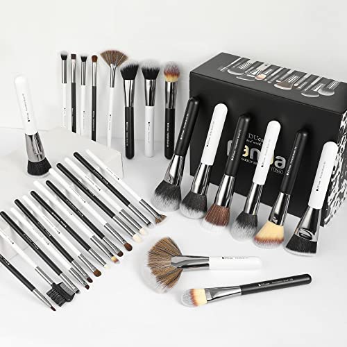 Ducare Professional Makeup Brushes Set Panda Series Makeup Brush Set 31Pcs Kabuki Foundation Blending Face Powder Blush Concealers Eye Shadows With Leather Case Organizer #TOP4