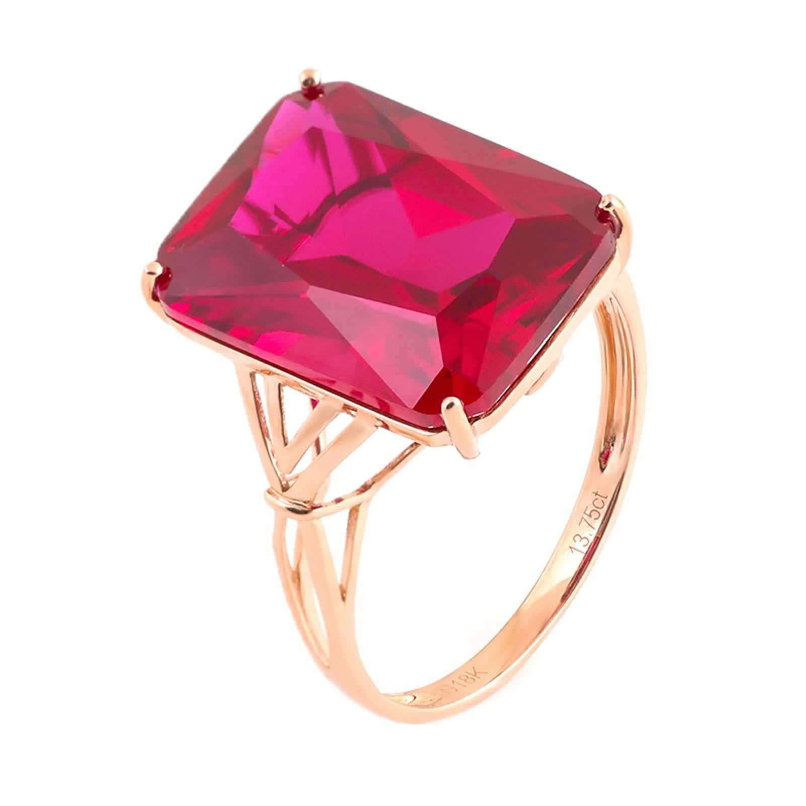 Anillos de oro de 9 quilates para mujer, alianzas de boda vintage de oro rosa, elegante banda de rubí creado para propuesta de propuesta