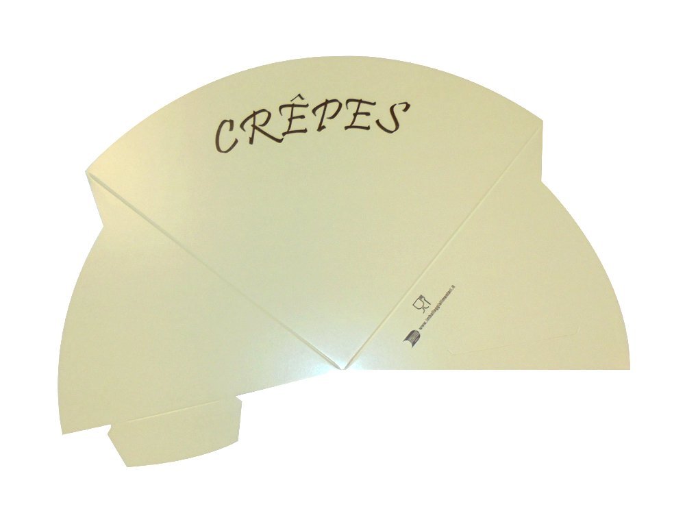 PZ 250 Porta Crepes in CARTONCINO Alimentare Dispenser per Crepe da ASPORTO