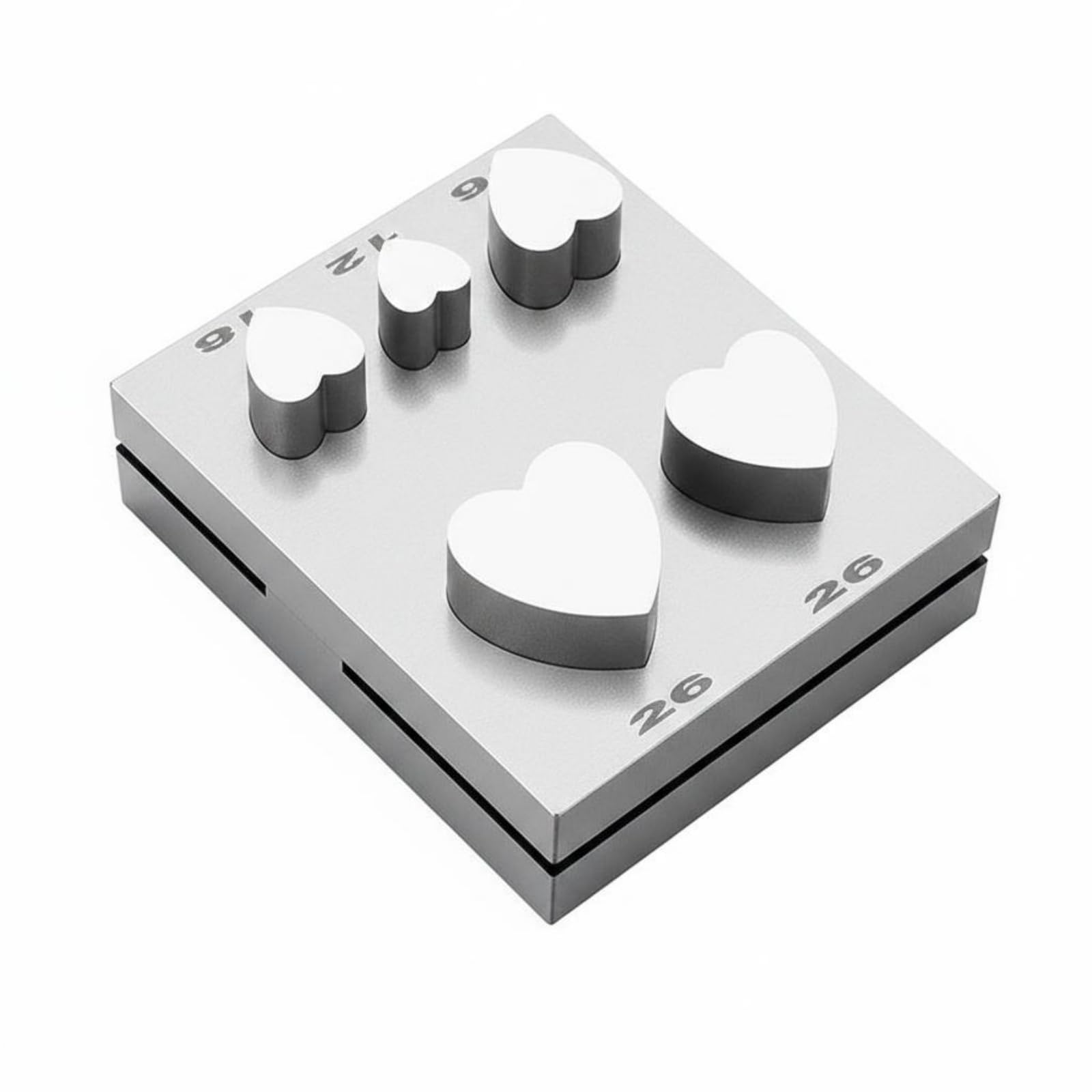 MERIGLARE Troquelador de Corazón Accesorio para Crear Formas Herramienta de Disco Compacto Acero Aleado Función para Trabajos Repetitivos Adecuado para de Joyas Artesanía, Corazón