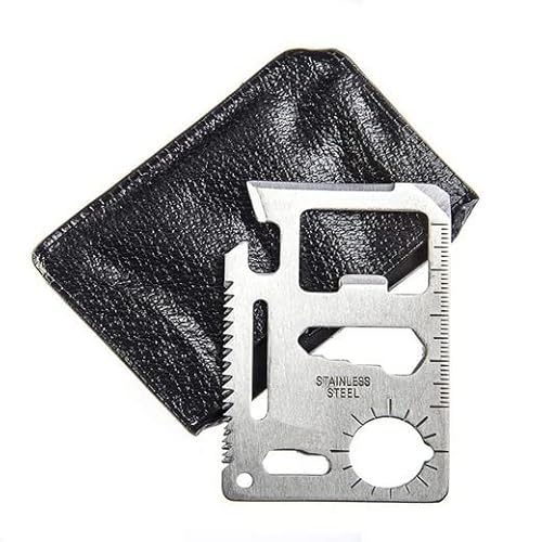 MAVURATools TOOLCARD Multifunktionskarte 14in1 Multi Pocket Tool Card Edelstahl Multifunktions Karte im Checkkarten-Format Kreditkarten Multitool Scheckkartenformat