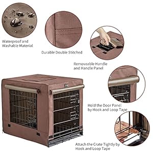 DONORO Dog Crates Kit for Small Size Dogs Indoor with Dog Crate Cover, Double Door Dog Kennels & Houses for Puppy and Cats, Collapsible Metal Contour Dog Cages (30-Inch Kit) DONORO Dog Crates Kit for Small Size Dogs Indoor with Dog Crate Cover Double Door Dog Kennels Houses for Puppy and Cats Collapsible Metal Contour Dog Cages 30 Inch Kit
