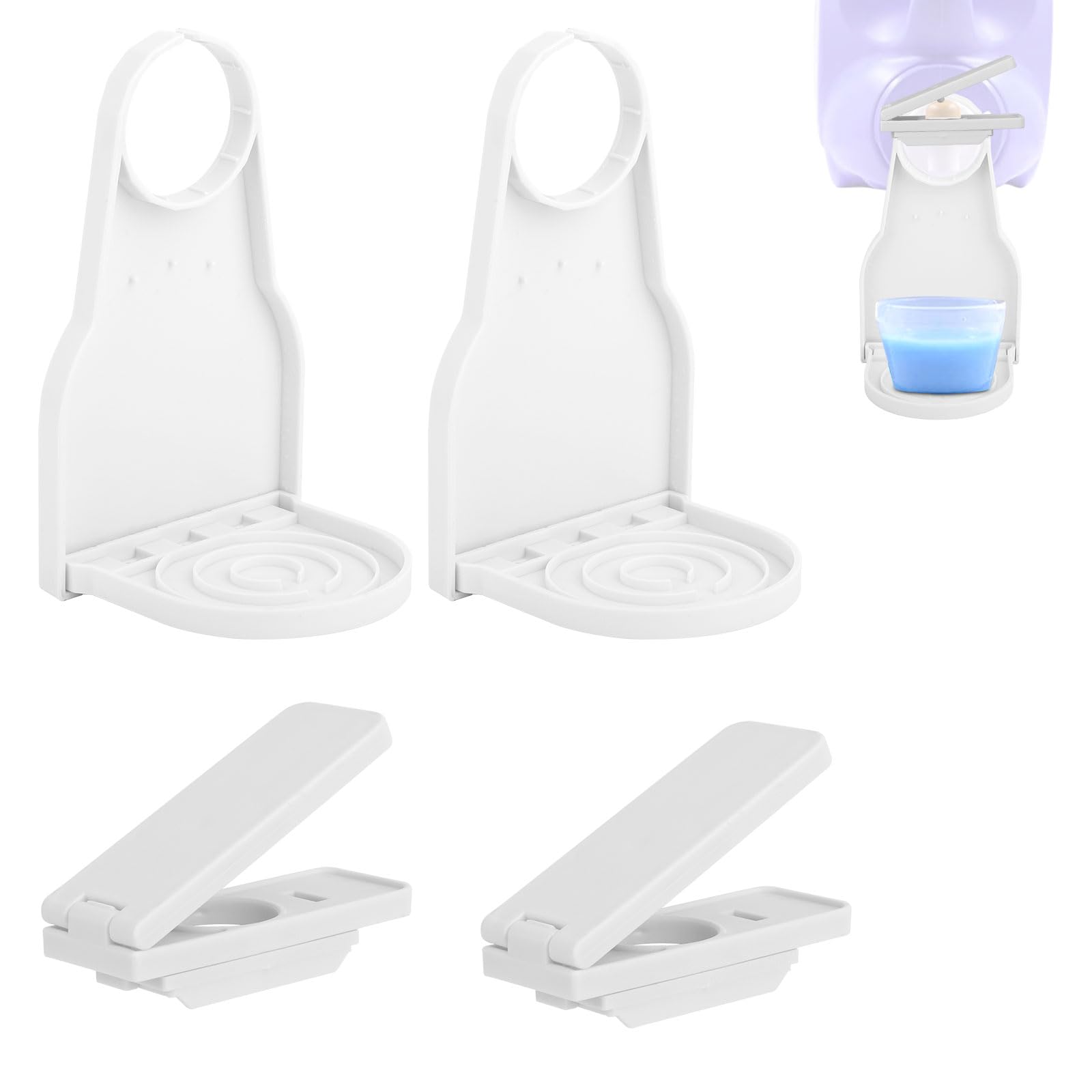 Distributeur détergent lessive liquide en lot de 2 pour une buanderie style spa minimaliste