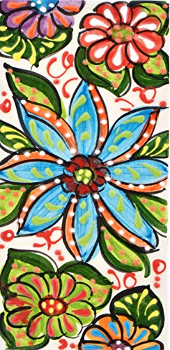 Numéros et lettres. Carreaux de céramique faits et peints à la main, pour plaques avec numéros, noms, directions et signalisation. Dessin jardin 14,5 cm x 7 cm. (MARGE "BORDURE" (ETOILE) Cover