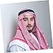 Gogogmee 2pcs Elegant Arab Head Scarf Ropes Men's Fashion Headband for Middle East Costumes