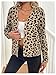 SHENHE Women's Leopard Cardigan Sweater V Neck Button Down Cheetah Print Soft Knit Cardigan Khaki X-Large
