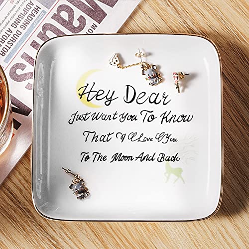 PUDDING CABIN Valentine Gift for Wife Her Girlfriend Ceramic Ring ...