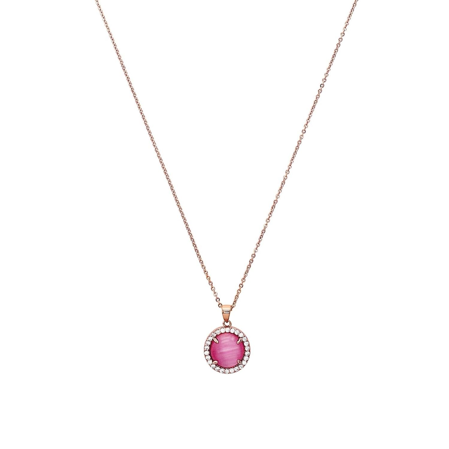 Amor Halskette aus 925 Sterling Silber für Damen, Halsschmuck, Silber 925 rosé-vergoldet, Geschenk für Frau und Freundin, Kommt in Schmuckbox