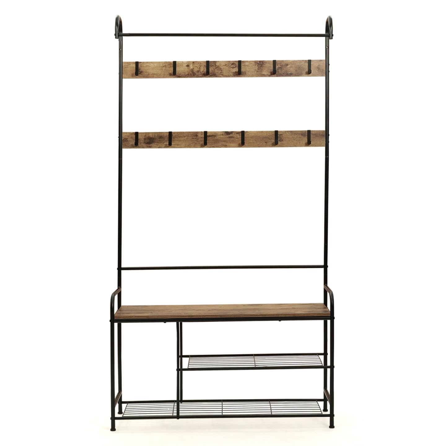 IDMarket - Vestiaire d'entrée Pedro 100 cm avec Range Bottes Design Industriel