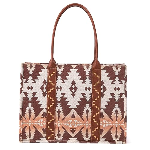 Image of Wrangler Aztec Tote Bag for Women Boho Shoulder Purses and Handbags