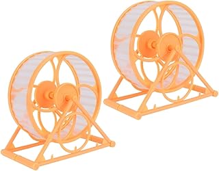 COLLBATH 2 Peças Brinquedos Ouriço Roda De Corrida Hamster Brinquedo Hamster Roda De Corrida Silenciosa Roda De Ouriço Roda De Hamster Silenciosa Cobaia Roda De Corrida Roda De Rato Mesa