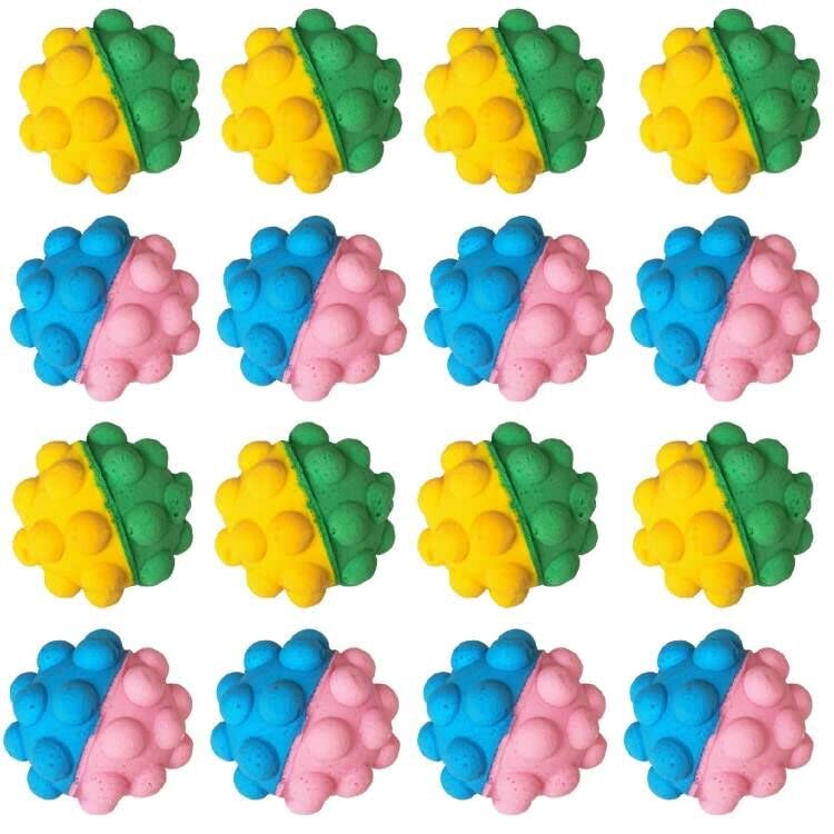 16 Pack Foam Soccer Balls Cat Toys for Indoor Cat Balls (Featuring different 16)
