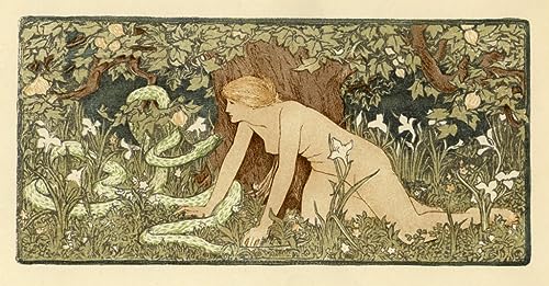 Image toile 60x90cm Eve et le serpent pour habiller un grand mur vide