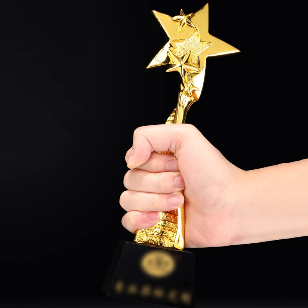 De La Estrella Resina Chapado En Oro De 11 Pulgadas Premio del Campeón De La Competencia Personal Excelente (Color : Gold, Size : 27 * 8cm)