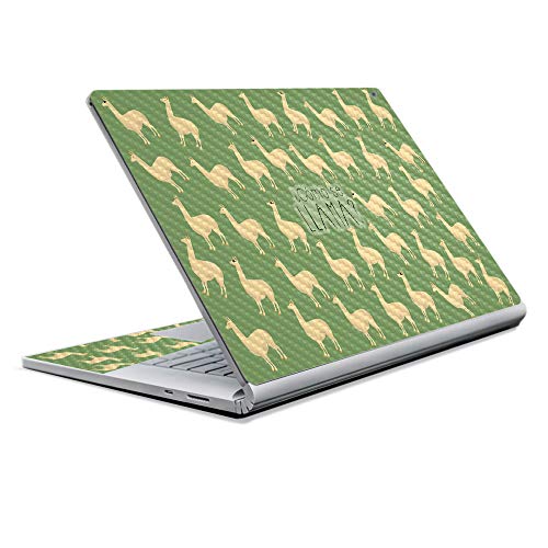 Image of MightySkins Carbon Fiber Skin for Microsoft Surface Book 2 13 inch (2017) - Llama,Protective, Durable Textured Carbon Fiber Finish,Easy to Apply, Remove, and Change Styles,