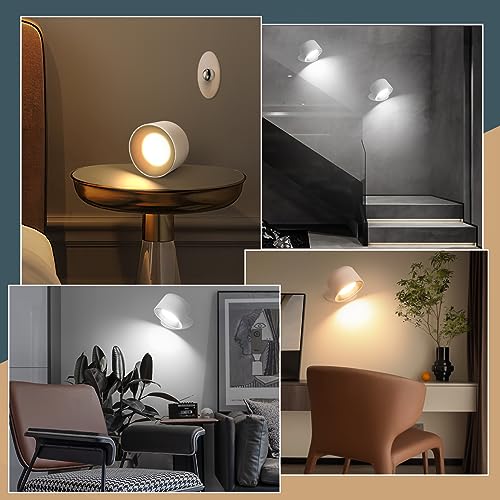 Focos LED de pared sin cables para zonas sin enchufe con batería recargable pack de 2 7
