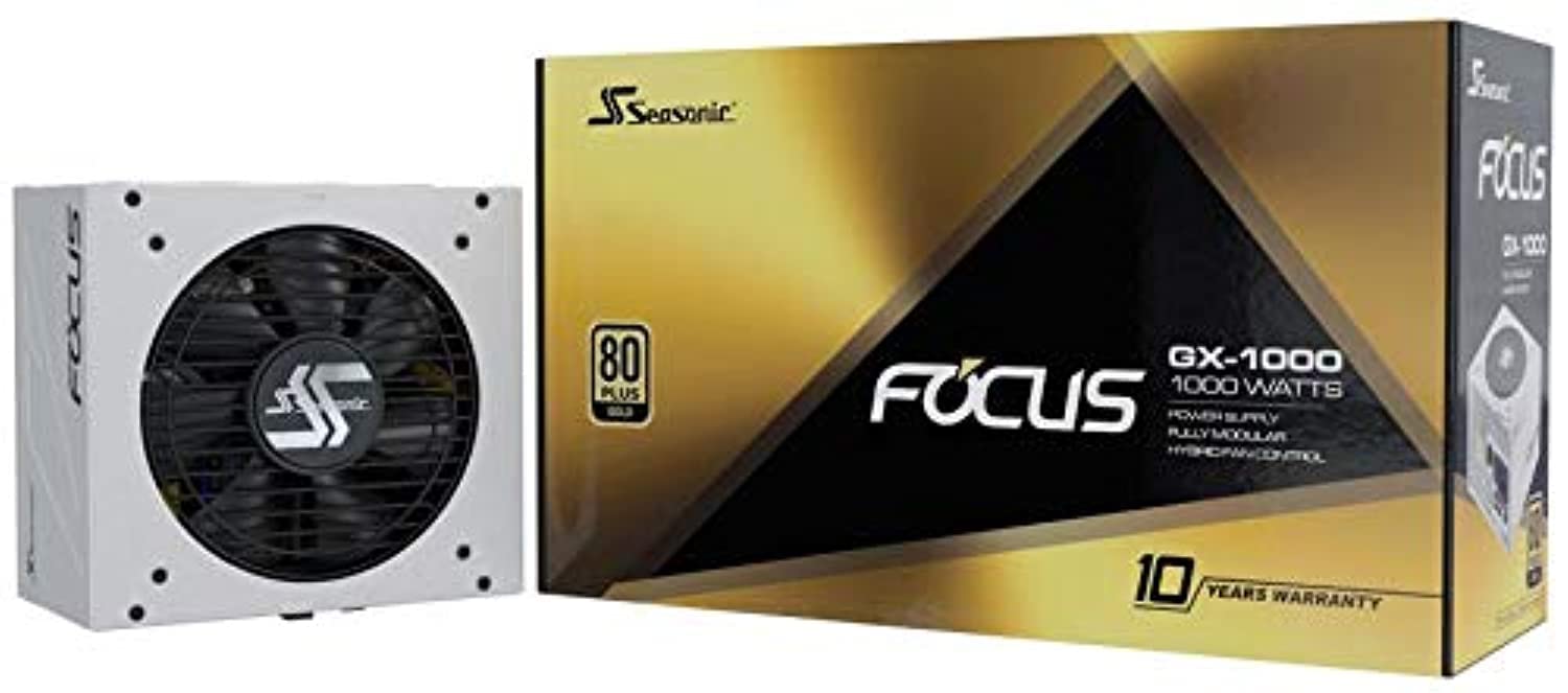 Seasonic Focus GX-1000 Atx2.4 White Weiss 6x Pcie KabeL-Management 1000 - Netzteil - Atx (focuS-GX-1000-White)