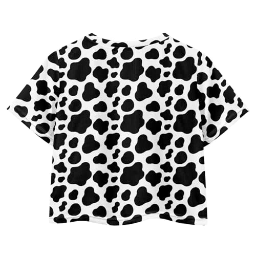 Image of AmzPrint Cute Cartoon Pig Piggy Print Pink Shirt Girls Graphic Tee T Shirts Solid Color Short Sleeve Tunic Crop Tops