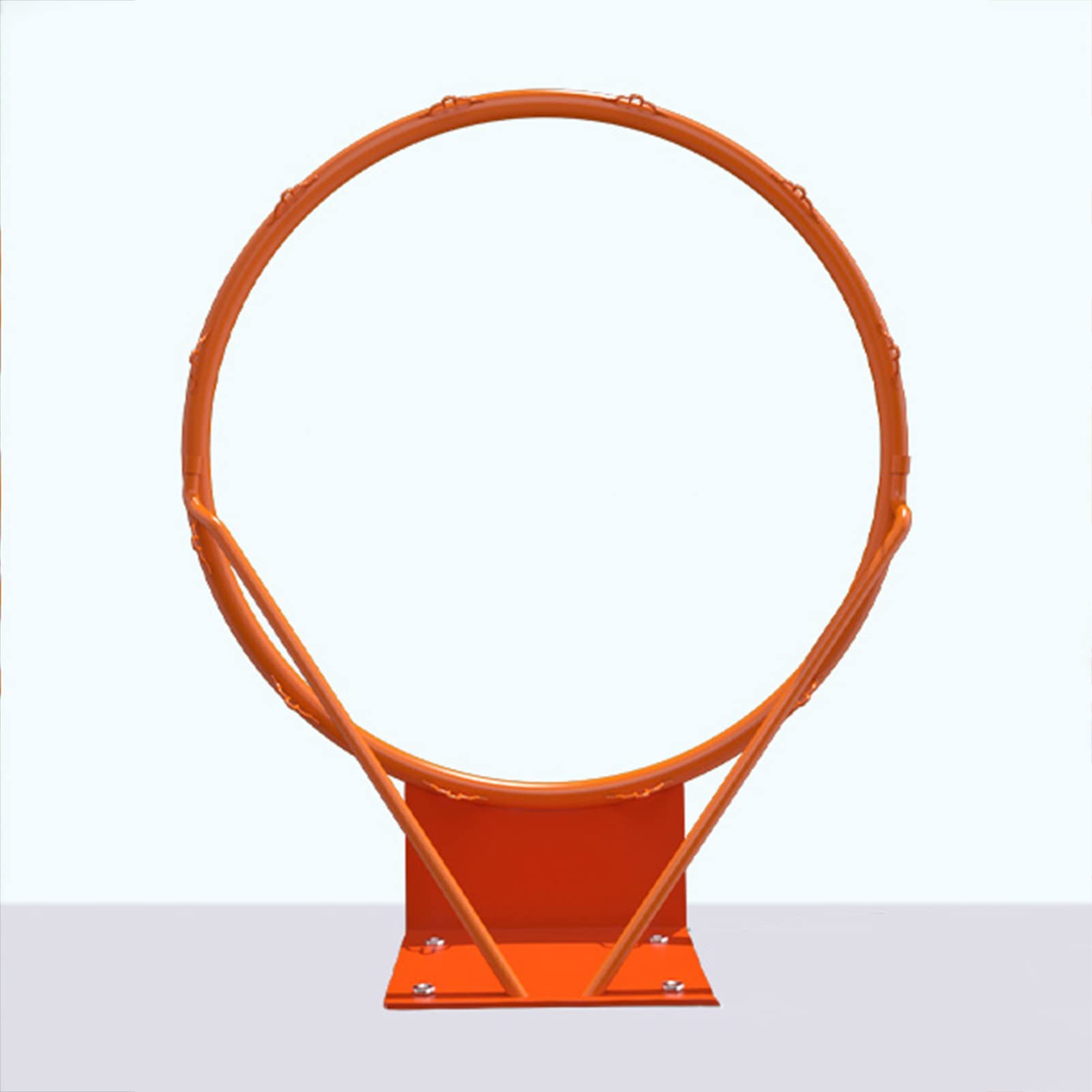 Aro de Baloncesto de Pared 46cm Exterior - Canasta Acero con Red, Altura Ajustable (200-250cm), Resistente a la Intemperie para Jardín OXFUZZ
