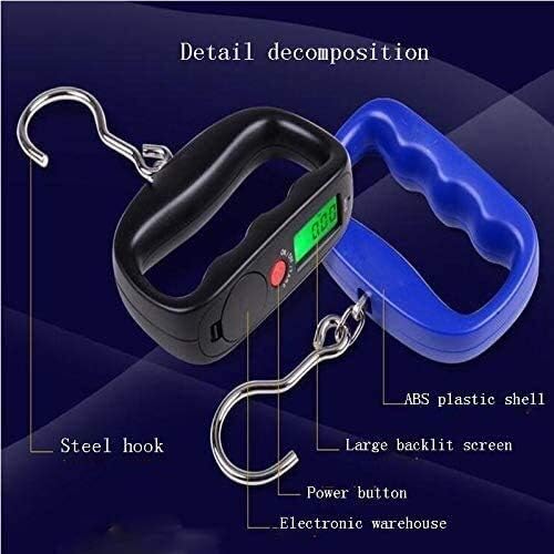 Utility Luggage Scales Portable Scales Accurate Courier Scales Spring Balance Hand-held Portable Electronic Scale 50kg Hanging Scales Weighing(OneColor)