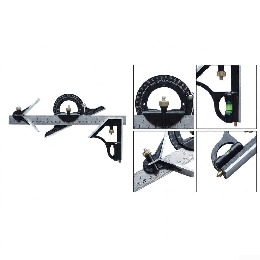 Escuadra Carpintero Ajustable para acero para nivel Escuadra(Black 3-in-1)