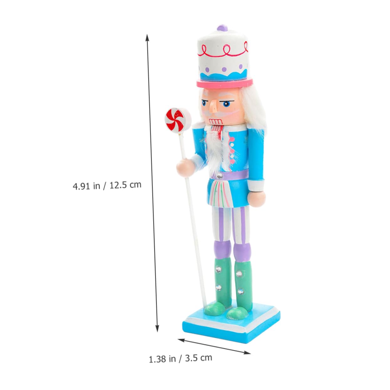 4 Sztuki Figurki Dziadka Do Orzechów Bożonarodzeniowych 18 Cm Drewniane Ozdoby Świąteczne Na Imprezę W Domu I Biurze