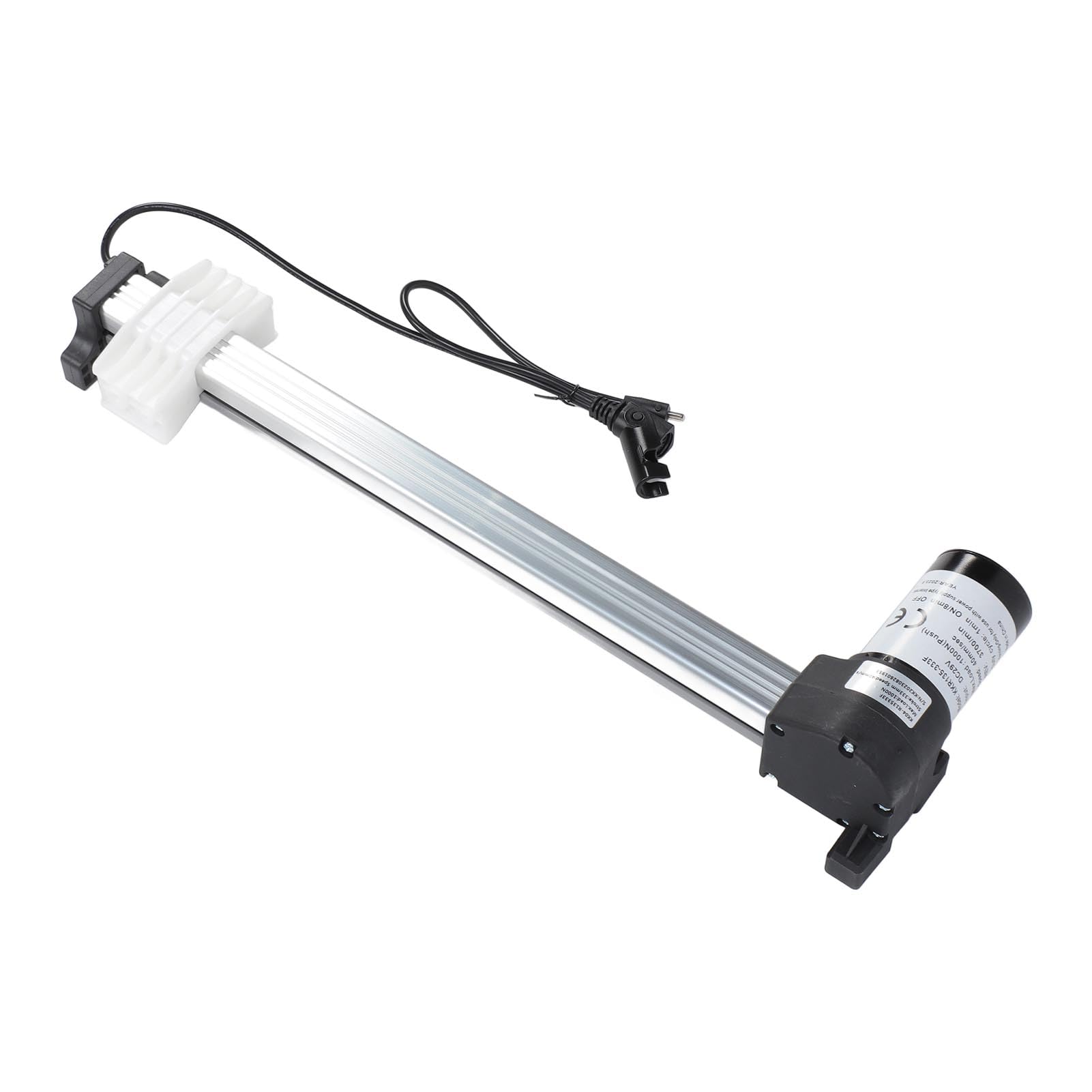 Actuator Motor, 333mm Stroke 29V Power Supply Overload Linear Actuator Motor IPX4 100-240V Aluminum and ABS for Material Handling Adjustments (US Plug 100‑240V)