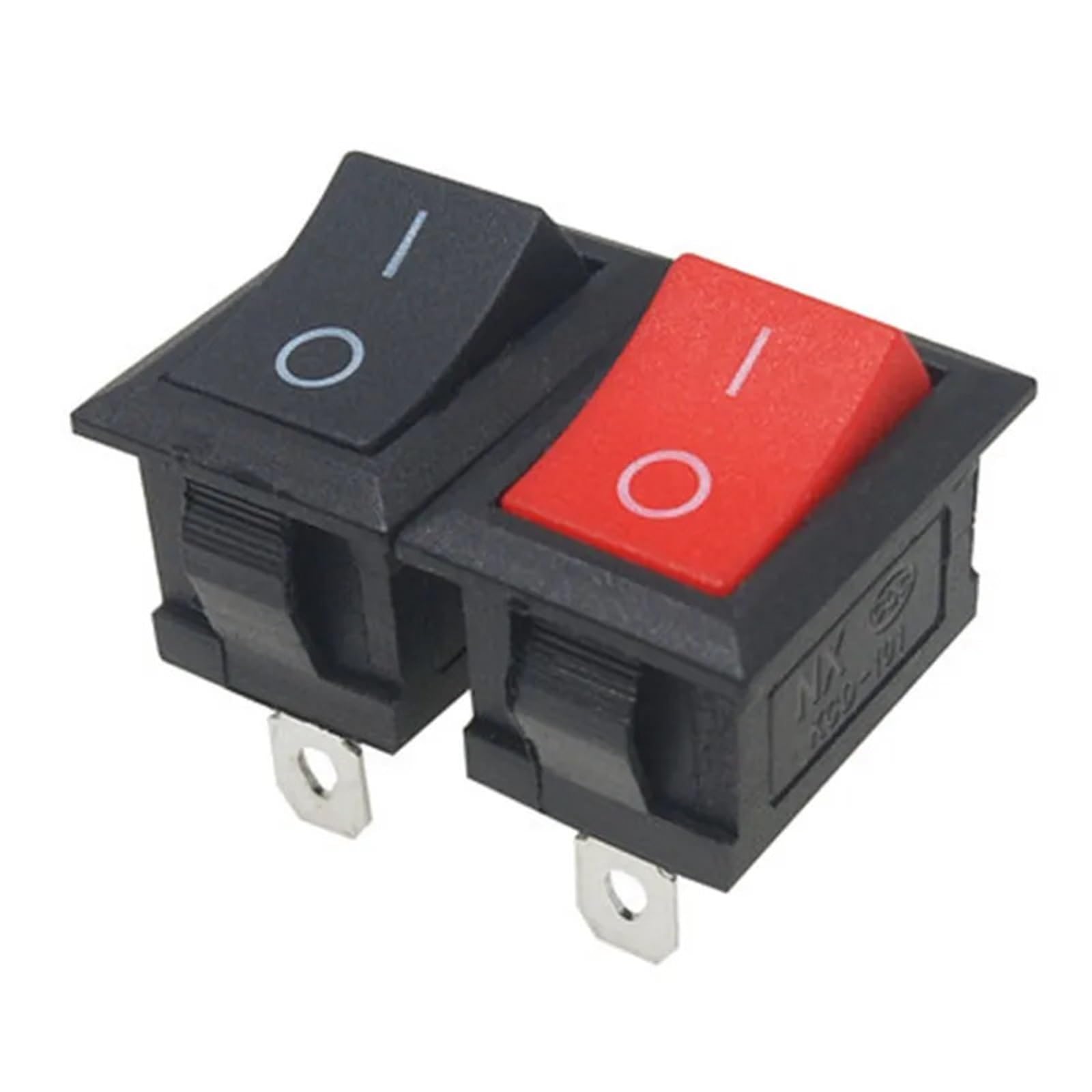 5 sztuk przełączników przyciskowych 10 x 15 mm SPST 3-biegunowy 3 A 250 V KCD11 Snap-In-wł./wył. mini przełącznik kołyskowy 10 mm x 15 mm czarny, czerwony i biały (WHITE)