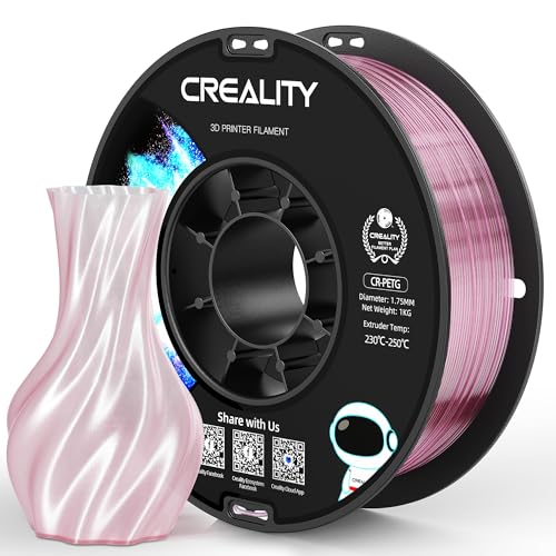 Image of Official Creality PETG 3D Printer Filament 1.75mm 1KG (2.2lbs), High Precision, Strong Toughness, Odorless, Better Flow, Moistureproof 3D Printing CR PETG Filament, Translucent Light Pink