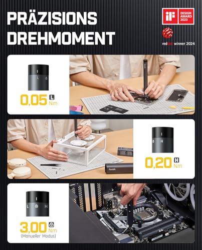 Fanttik E1 Max Mini Elektro Schraubendreher Set, 50 in 1 Magnetische Präzisions-Schraubendreher Kit, 2 Gänge Drehmoment… – Ansicht 2