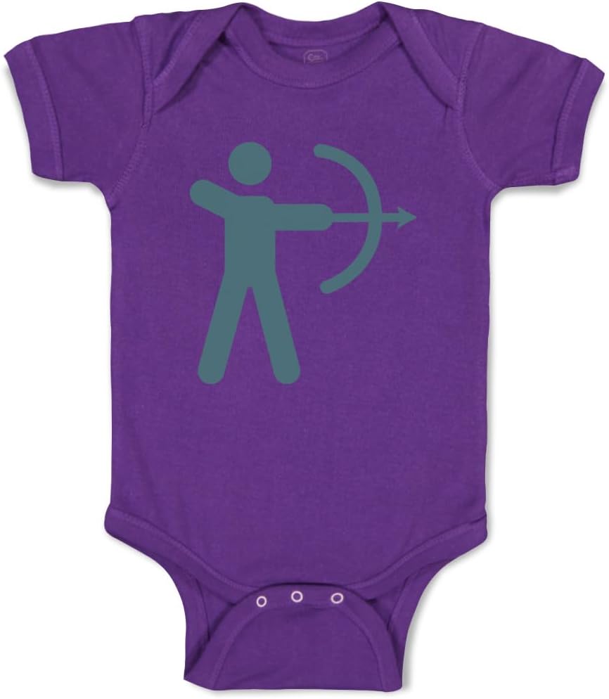 Cute RascalsBaby Bodysuit Archery Player Sport Olympics Cotton Boy & Girl Baby Clothes Purple Newborn