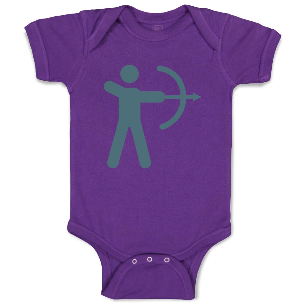 Cute RascalsBaby Bodysuit Archery Player Sport Olympics Cotton Boy & Girl Baby Clothes Purple Newborn