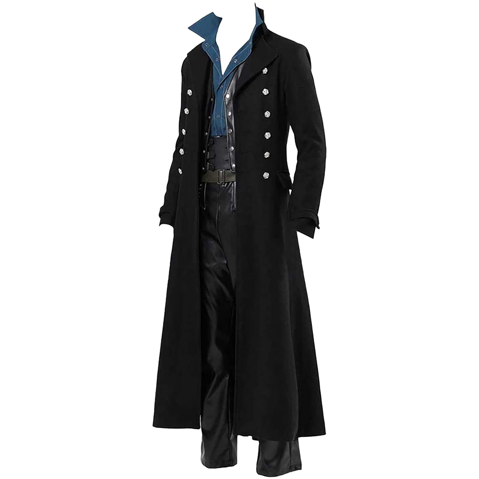 Veste Steampunk Homme Vintage Tailcoat Manteau Médiéval Vestes Victorienne Manteau Renaissance Veste Costume en Queue De Pie Longue Steampunk Uniforme Cosplay Tailcoat Costume Médiéval d'halloween