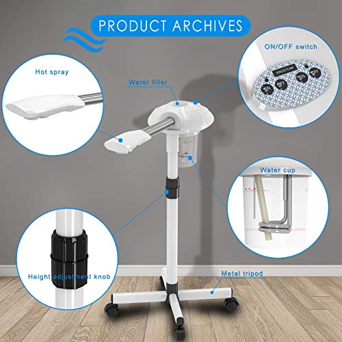 Kingsteam Professional Facial Steamer Ozone Facial Steamer Warm Mist Humidifier, Design for Face Sauna Spa and Personal Care Use At Home or Salon. - Thumbnail 6