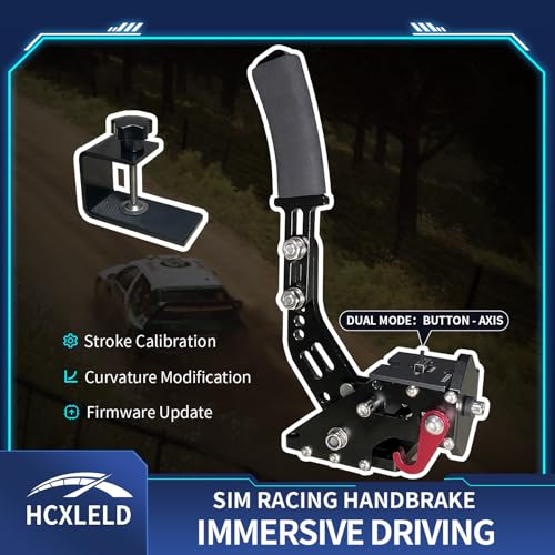 Image of HCXLELD Sim Racing Handbrake, G29 T300 Racing Wheel for PS4 /PS5, G920 TX Racing Wheel for XBOX Series X /S, All Racing Wheels for Windows, and included table clamp