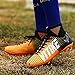 VITIKE Womens Girls Turf Shoes Indoor Football/Soccer Baseball/Softball Cleats Orange/Black, Little Kid 3