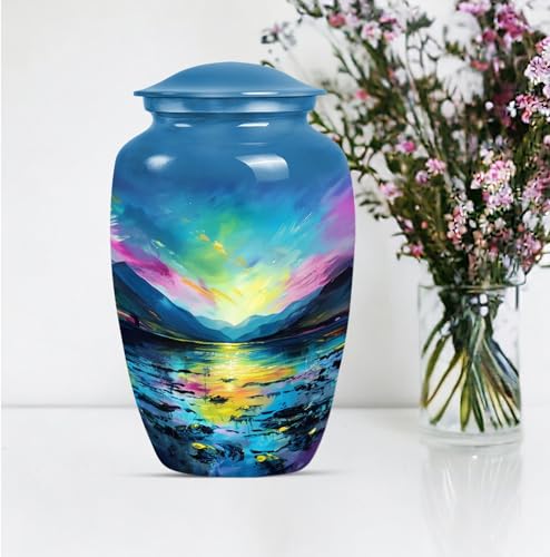 Image of Personalized Majestic - Large Burial Urn - Large Decorative Urn - 10 Inch - Large with Velvet Bag - Decorative Urn for Ashes - Funeral Urn - Cremation Urn - Memorial Urn for Male & Female