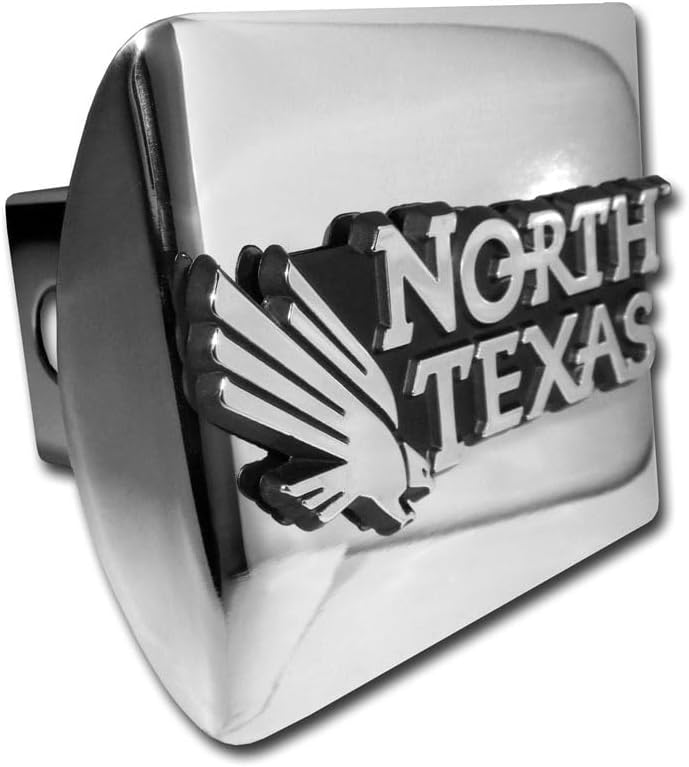 Elektroplate University of North Texas (Eagle with North Texas) Shiny Chrome Hitch Cover