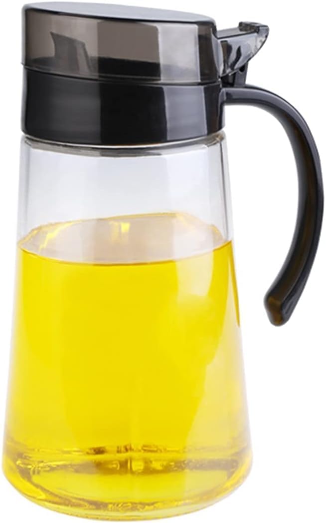 EFARMA Oil dispenser for kitchen, Oil Dispenser 23.6 Oz Multicolor Glass Oil with Spout and Handle Oil Bottle Seasoning Bottle Anti-drip Oiler (Color : B) (Color : D) (Color : E) (Color : B)