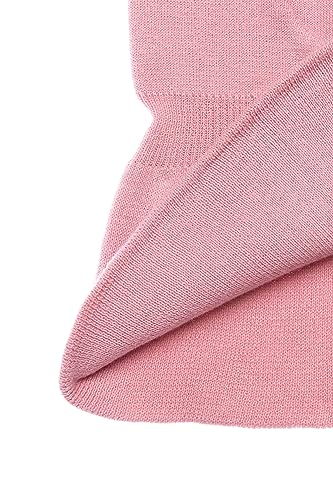 Gorro de algodón para bebé que protege del viento: pasamontañas de punto rosa para 1 a 3 años 4