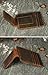 Le'aokuu Mens Genuine Leather Cowhide Magnet Money Clip Credit Case Case Holder Slim Wallet (Dark Brown A)