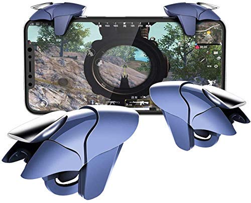 QUICK SHOP New Blue Shark Mobile Pubg -Controller Battle Royale Sensitive Shoot and Aim Trigger - (Blue)