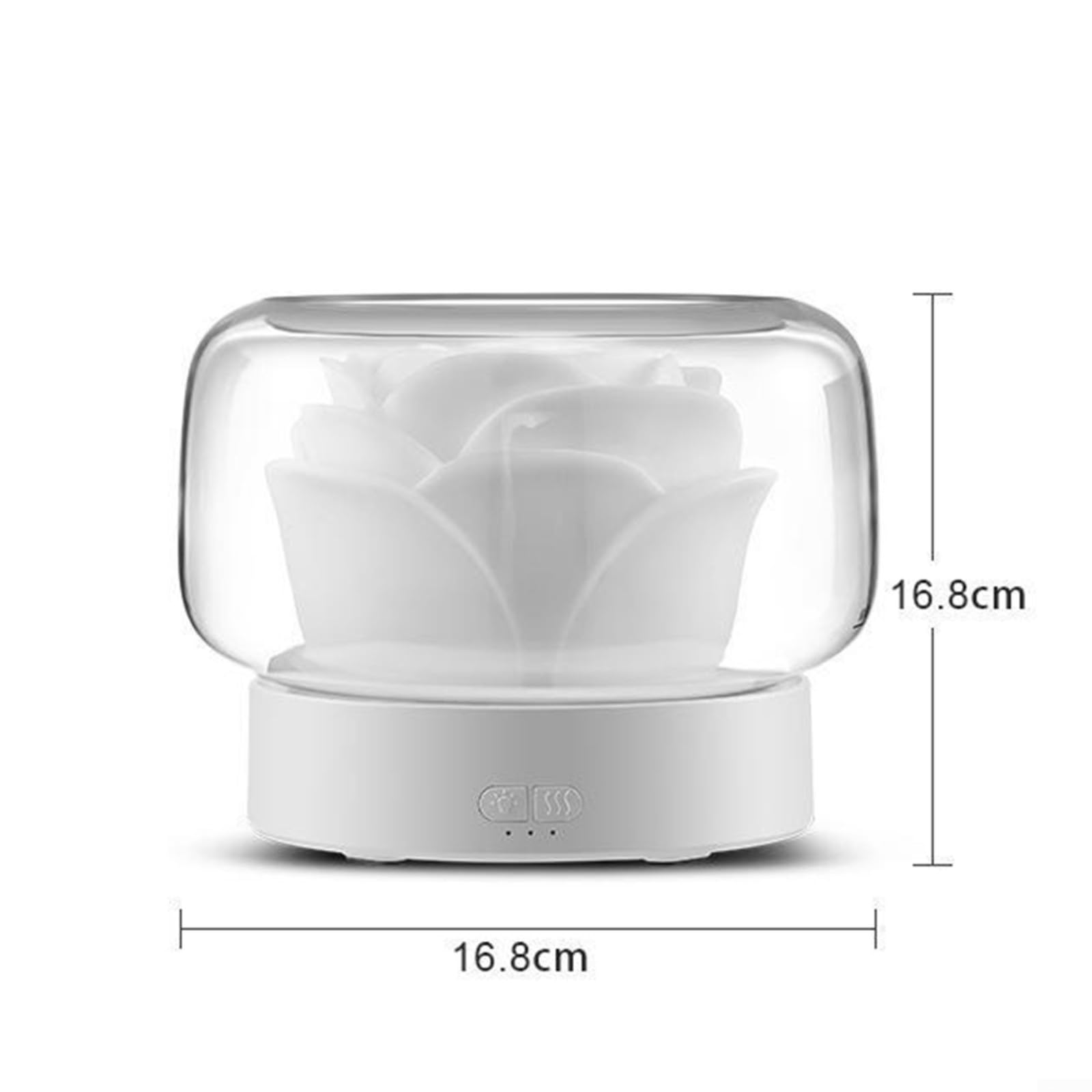 Dyfuzor olejków eterycznych 400 ml kwiat aromatyczny elektryczny ekspres do mgiełki do domu nawilżacz dyfuzor olejków eterycznych (brytyjski biały)