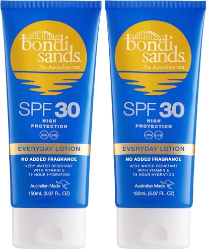 Bondi Sands Fragrance Free Sunscreen Lotion SPF 30 | Non-Greasy Broad-Spectrum Formula Moisturises, Soothes, and Protects Skin, Water Resistant Up To 4 Hours + Cruelty Free | 150 mL/5.07 Oz option