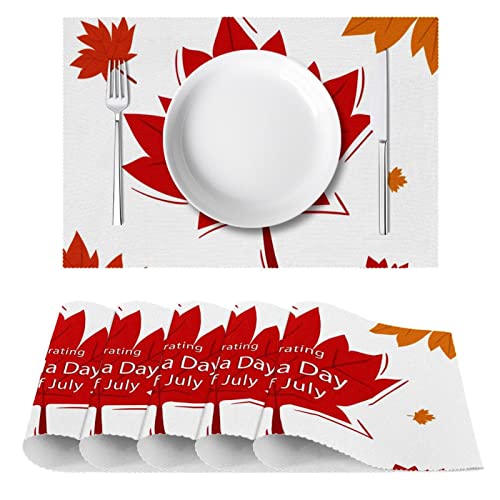 Sets de table feuille d'érable antidérapants et résistants à la chaleur