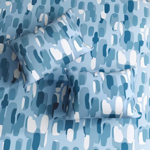 Image of Wakefit Cotton Fitted Bedsheet | 200 TC Elastic Fitted Sheet, Single Bed Bedsheet Checkered With 1 Pillow Cover | Splasho - 72X36 Inches