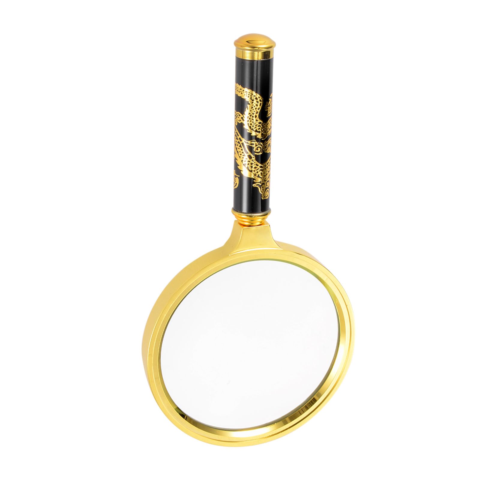 YOKIVE Handheld Magnifier, 6X 1000% Read Reduce Eye Strain, Great for Reading (80mm Dia), Gold - Image 4
