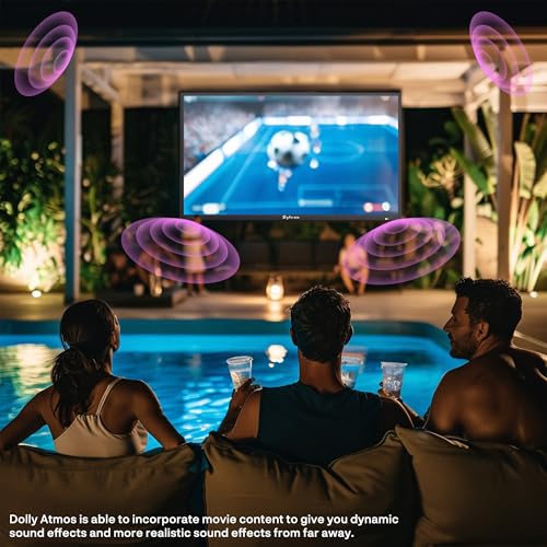 SYLVOX New 55” Outdoor Smart TV, Superior Waterproof Performance, Upgraded Matte Finish for Enhanced Anti-Glare Effect, Full Metal, with Dolby Atmos, 1000nits, Partial Sun Deck Pro 2.0+ Series by SYLVOX - Image 5