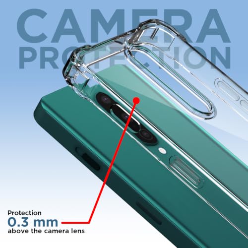 Image of Outlouders Back Cover for OnePlus 8 Clear Transparent PC + TPU Bumper Case with Raised Edges for Shockproof Protection (Transparent)