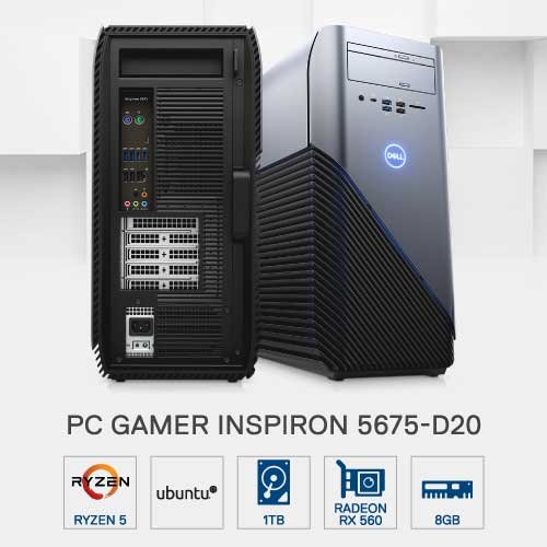 PC Gamer Dell Inspiron INS-5675-D20 AMD R5 8GB 1TB Placa de Vídeo
